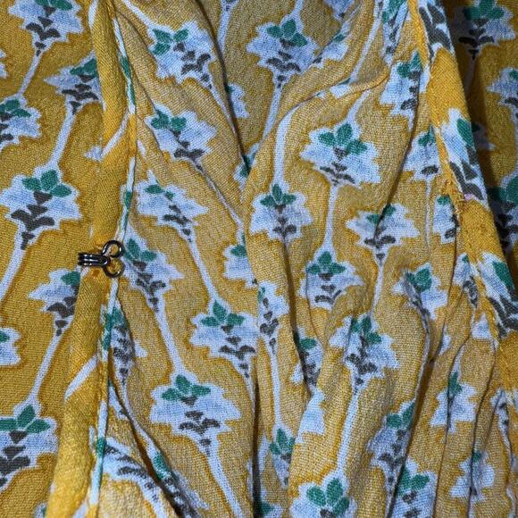 RHODE Crop Top Size 3XL Yellow Boho Prairie Coquette Hippie FLORAL DESIGNER NWT - Picture 11 of 11